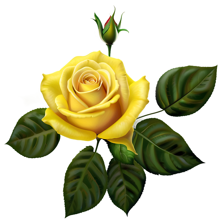 Yellow Rose Elegance Png Ebq23