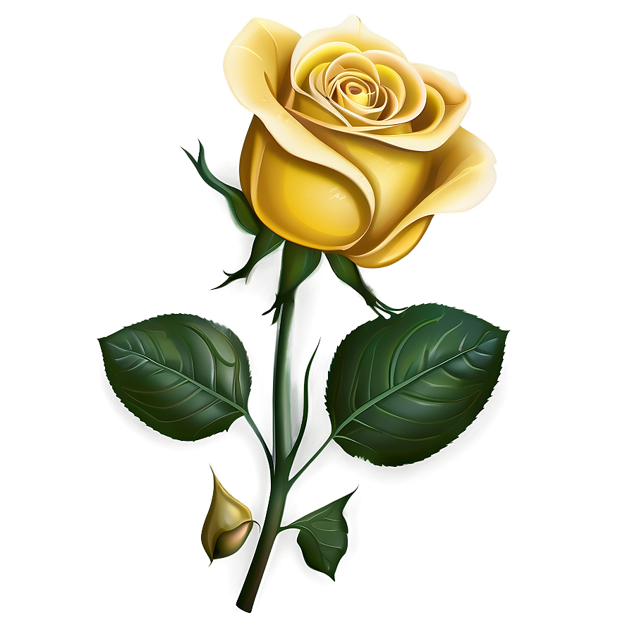 Yellow Rose Illustration Png 21