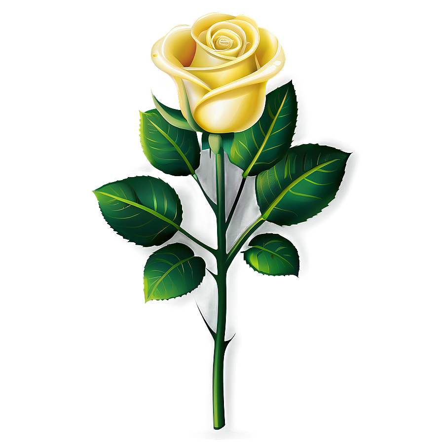 Yellow Rose Illustration Png Hts