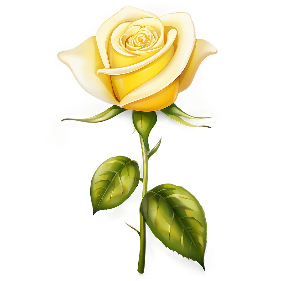 Yellow Rose Illustration Png Lxm