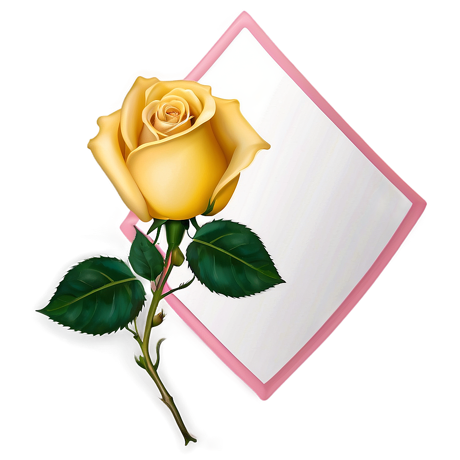 Yellow Rose Invitation Png Inn11