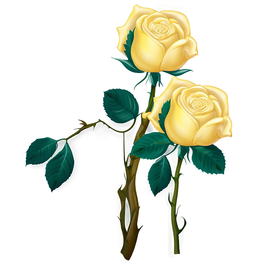 Yellow Rose Pattern Png Slf51