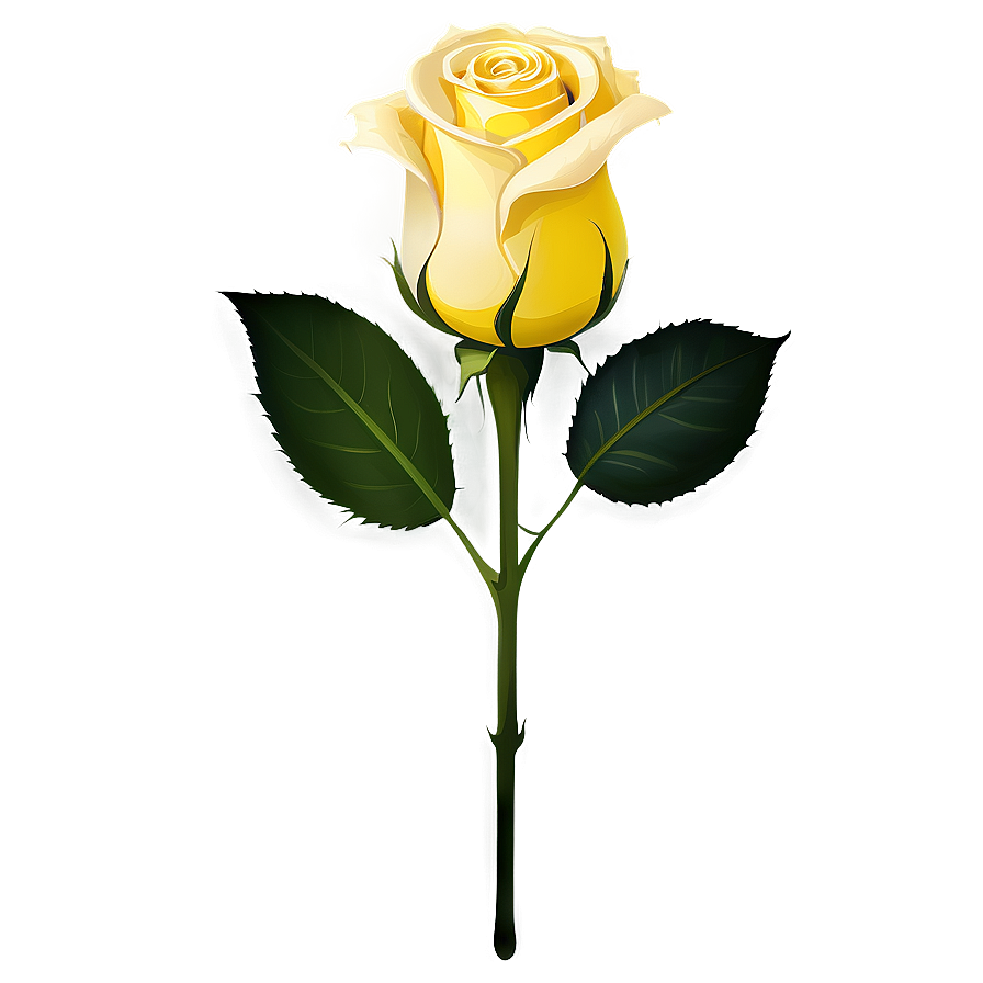 Yellow Rose Silhouette Png 06252024