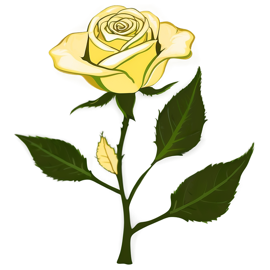 Yellow Rose Silhouette Png Dov7