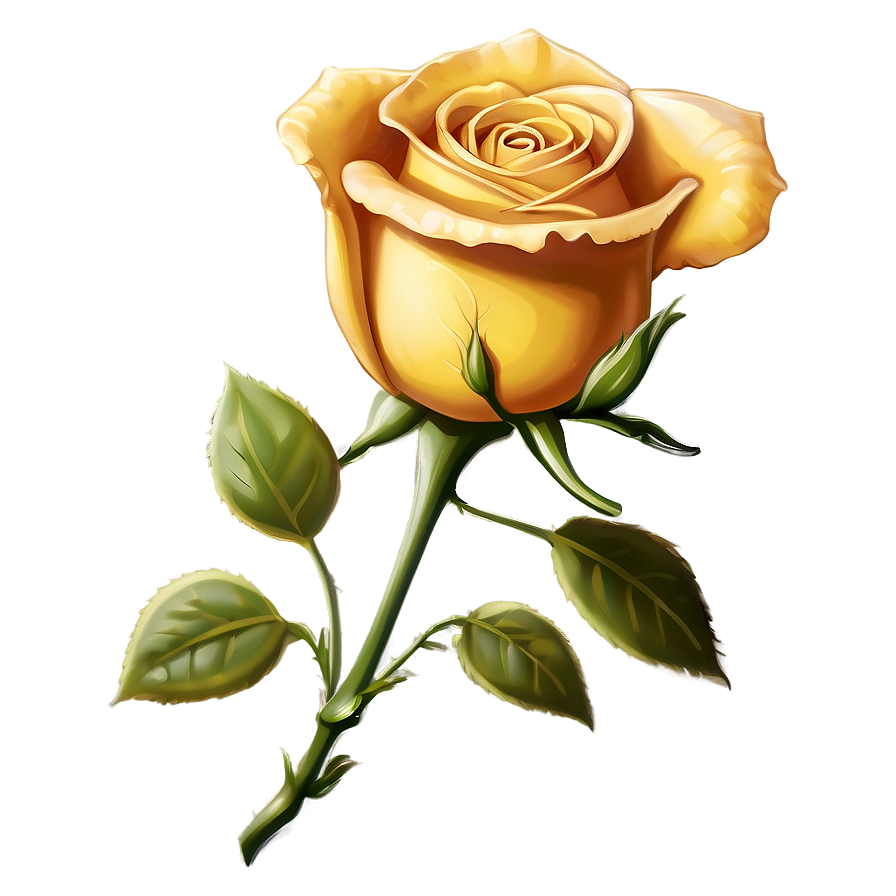 Yellow Rose Sketch Png Mxt83