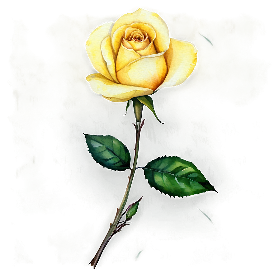 Yellow Rose Watercolor Png 98