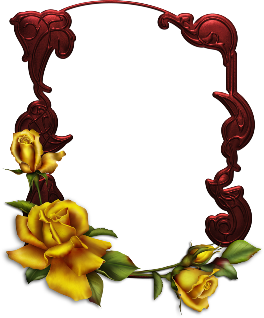 Yellow Roses Decorative Frame