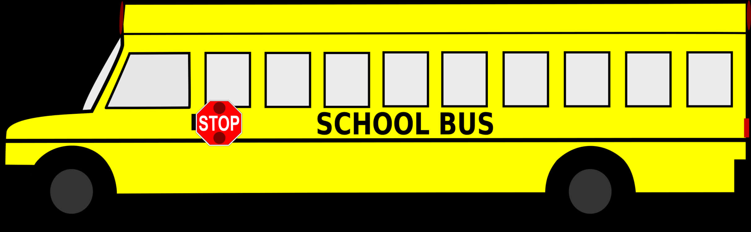 Yellow School Bus Side View