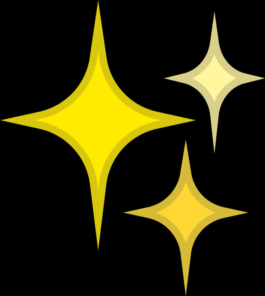 Yellow Sparkleson Black Background