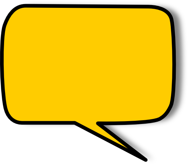 Yellow Speech Bubble Graphic