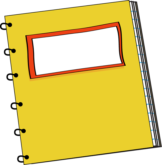 Yellow Spiral Notebook Clipart