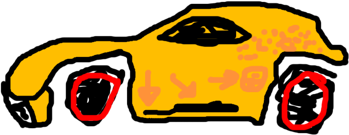 Yellow Sports Car Drawing