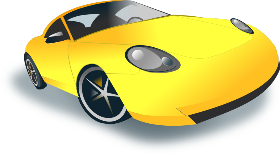 Yellow Sports Car Illustration