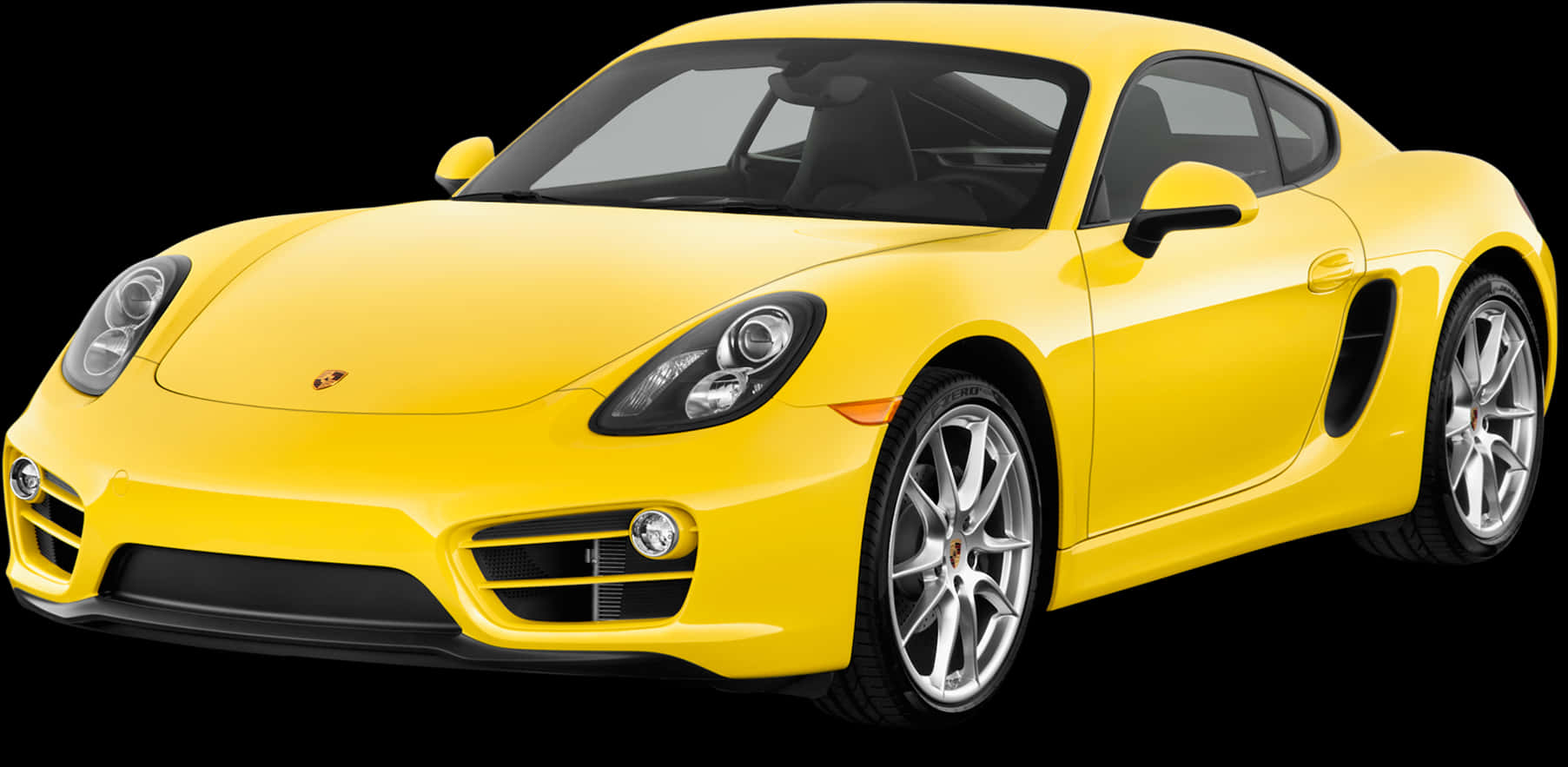 Yellow Sports Car Isolated Background