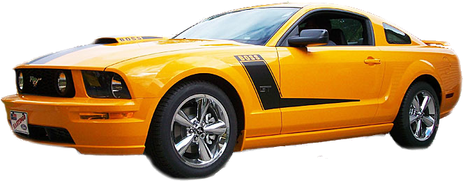 Yellow Sports Car Mustang G T