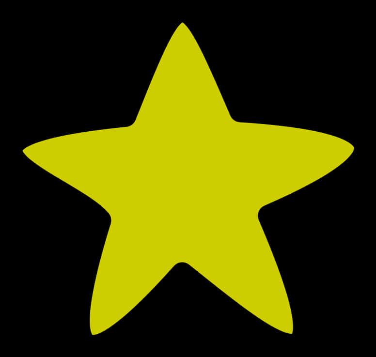 Yellow Star Black Background