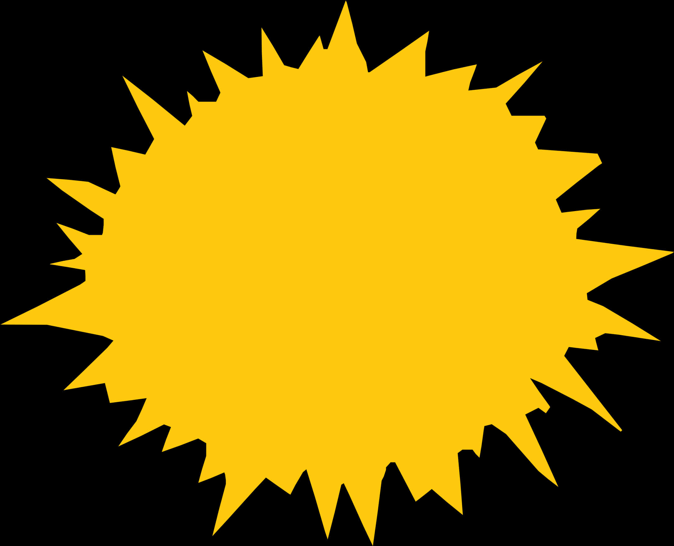 Yellow Starburst Graphicon Black Background