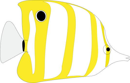 Yellow Striped Tropical Fish Illustration