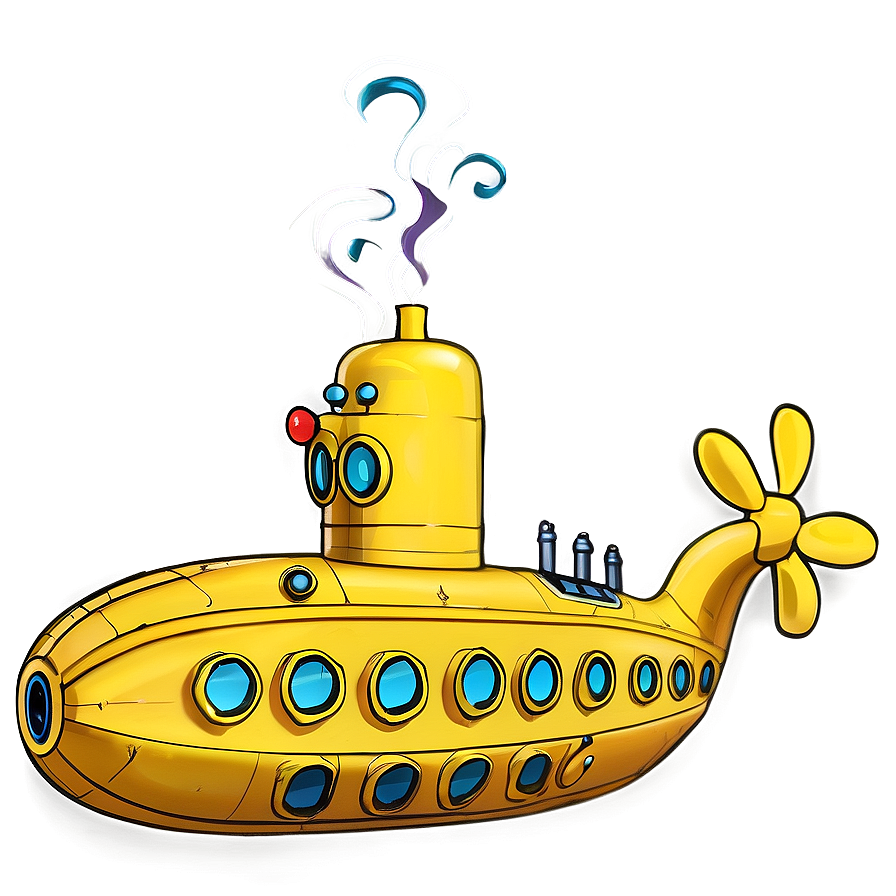 Yellow Submarine Isolated Png 06292024