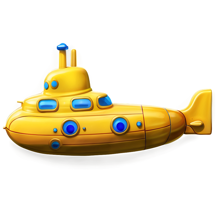 Yellow Submarine On Sea Background Png 30