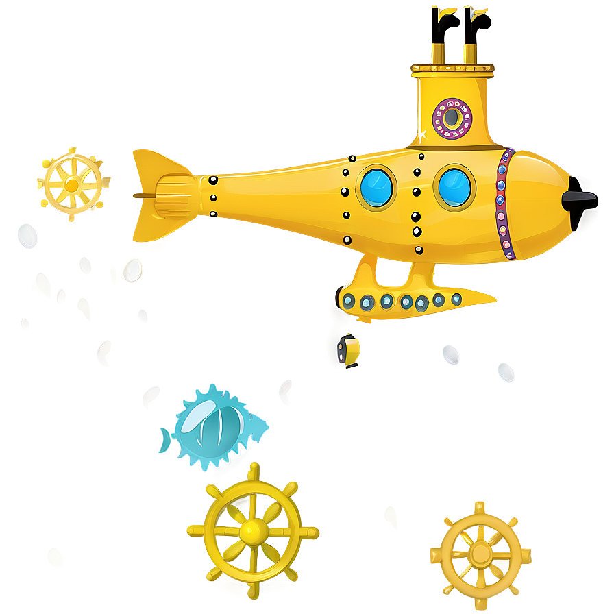 Yellow Submarine Sea Exploration Png Rbn49