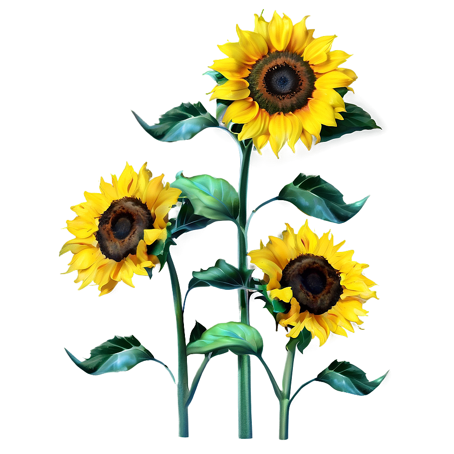 Yellow Sunflowers Png 06122024