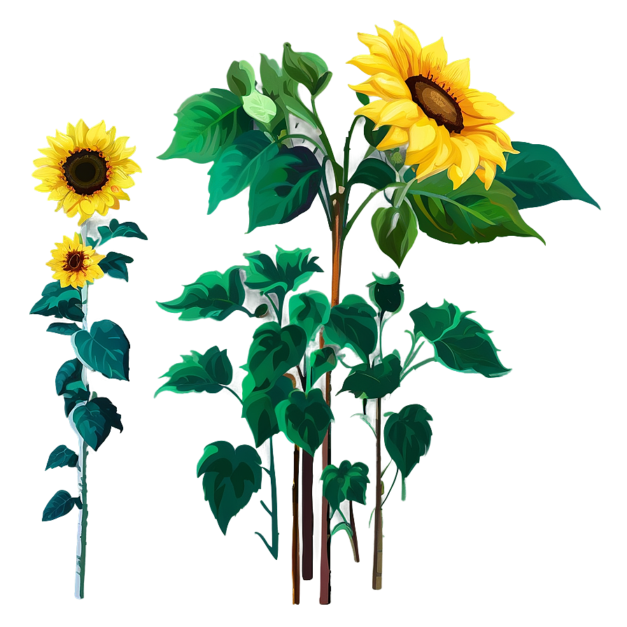 Yellow Sunflowers Png 06122024