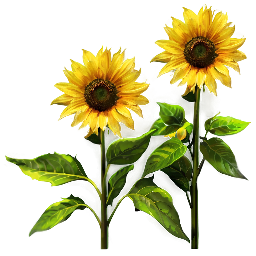 Yellow Sunflowers Png Vpd16