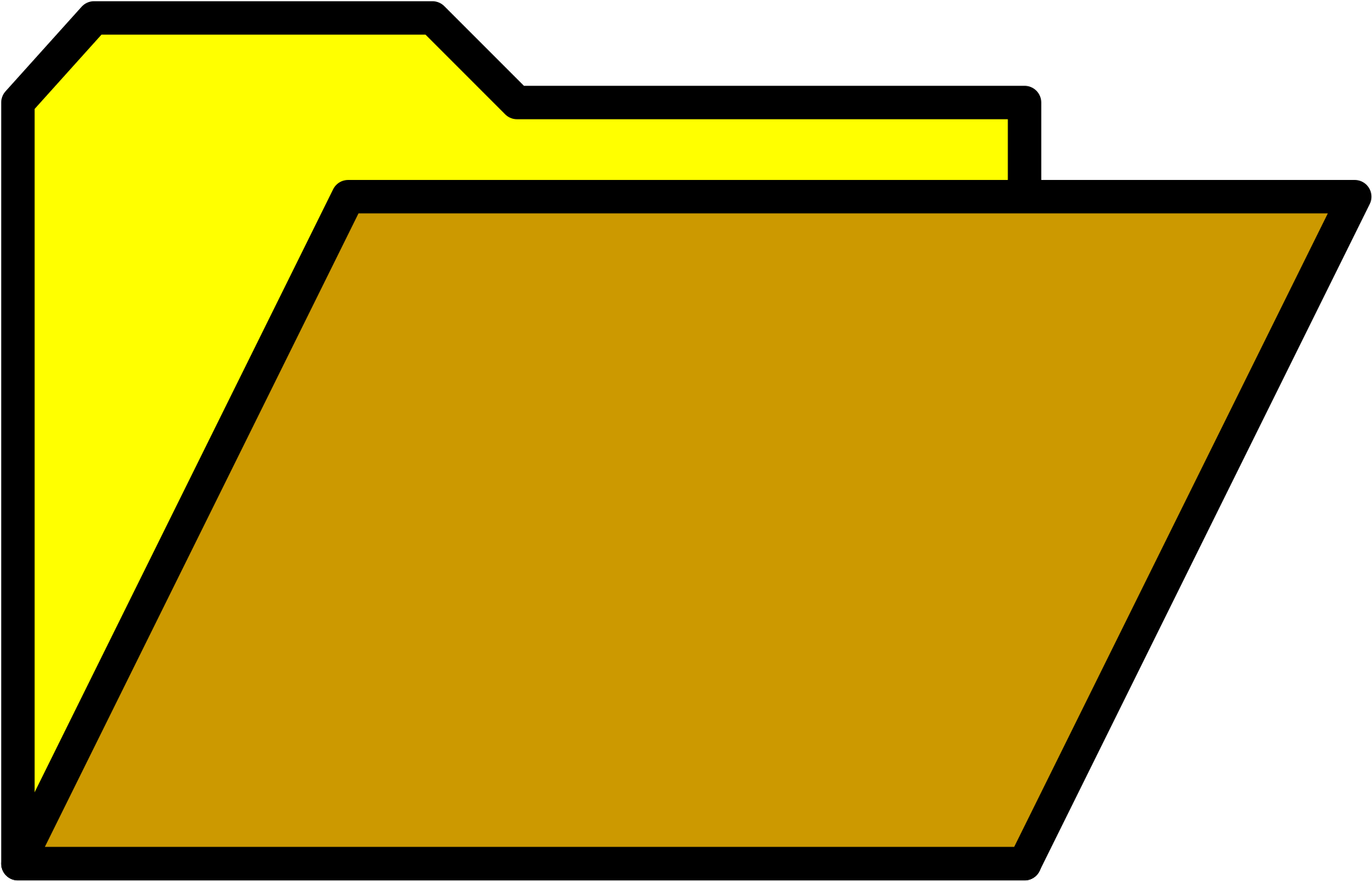 Yellow Tabbed Folder Icon