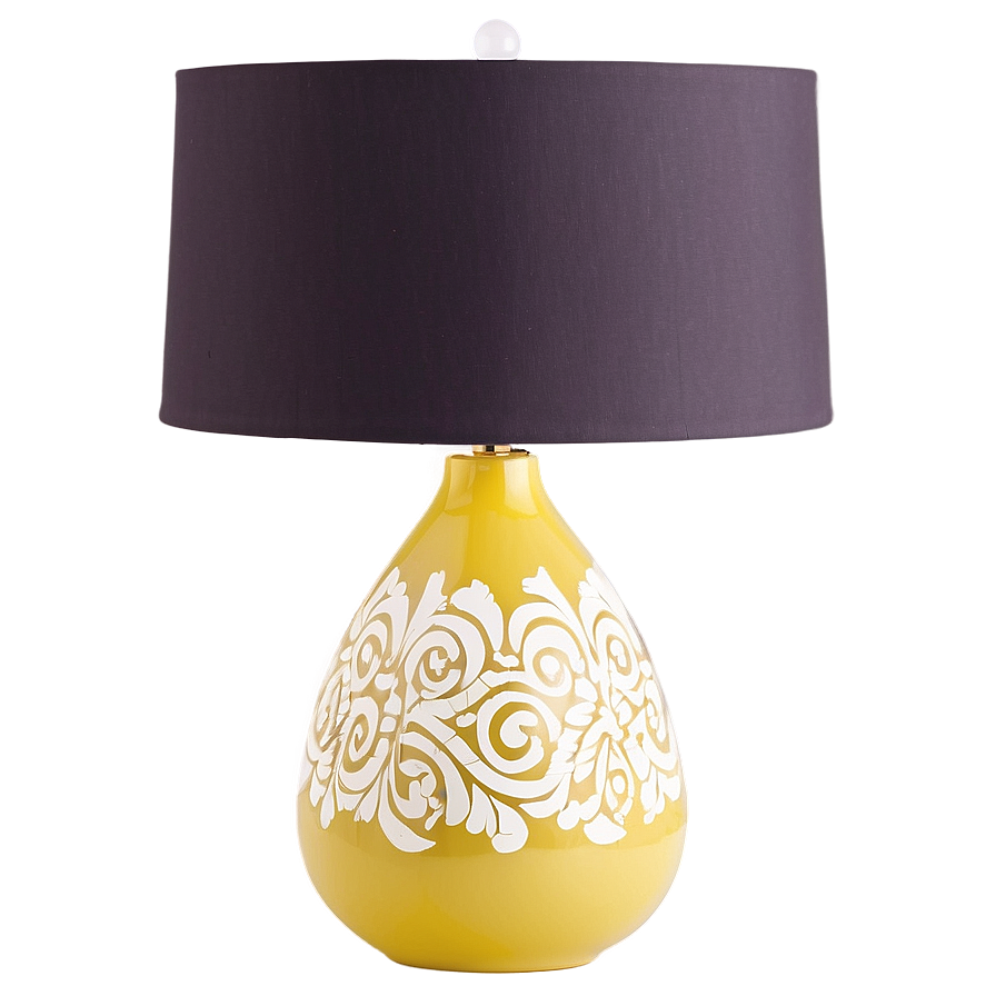 Yellow Table Lamp Png 06262024