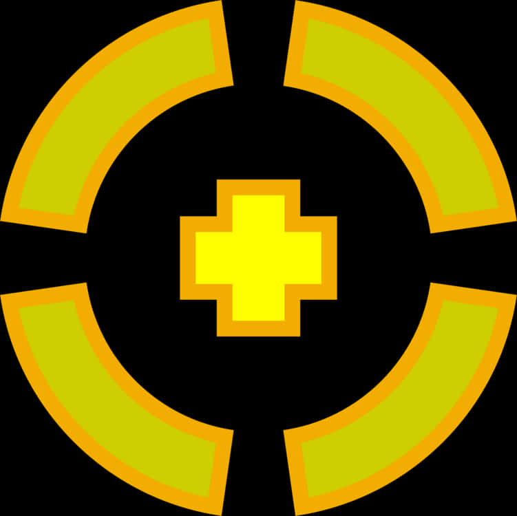 Yellow Target Crosshair Graphic