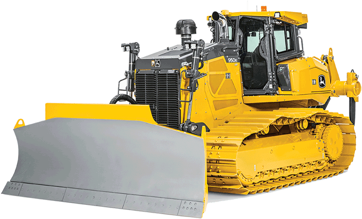 Yellow Track Bulldozer Isolated