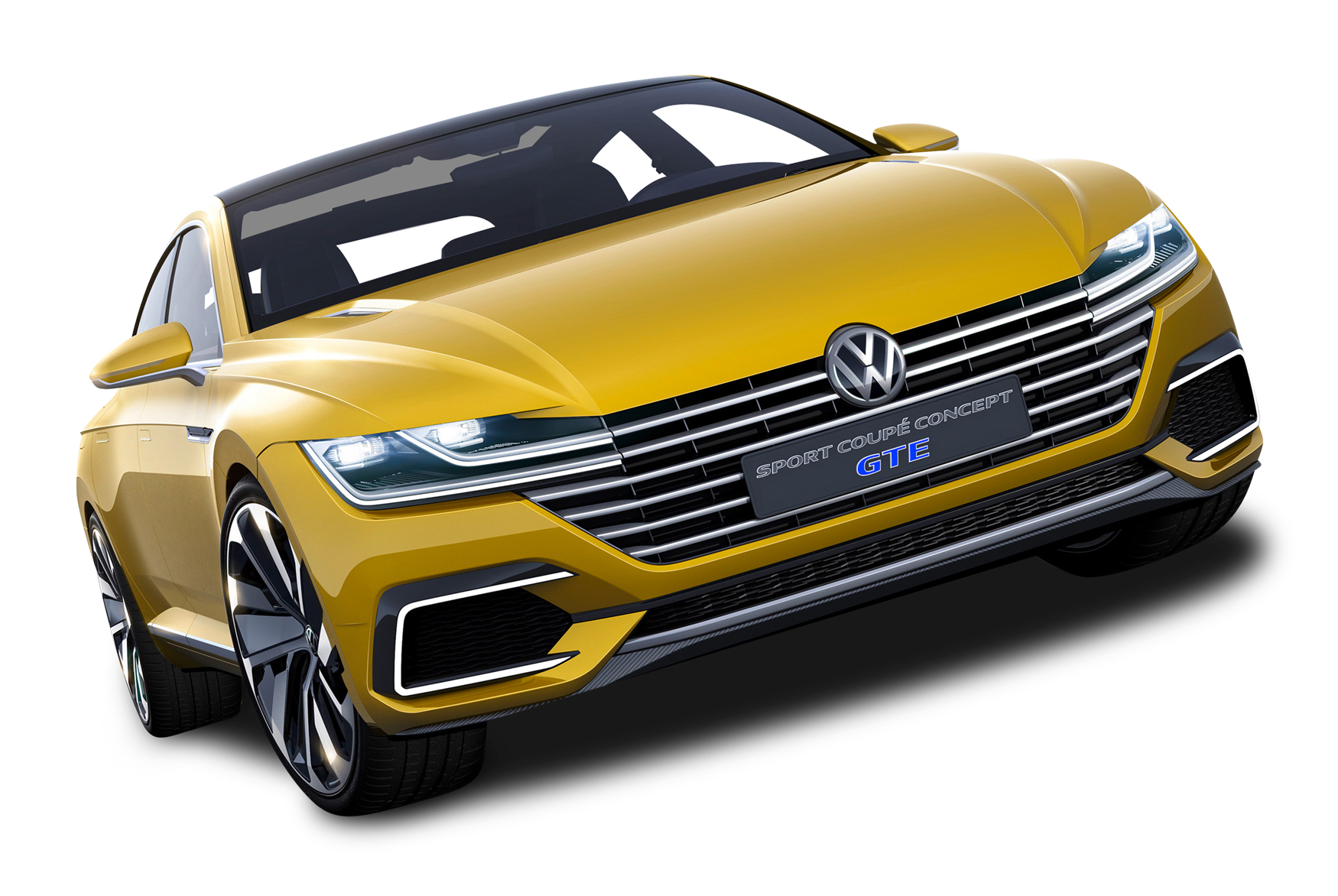 Yellow Volkswagen Sport Coupe Concept G T E