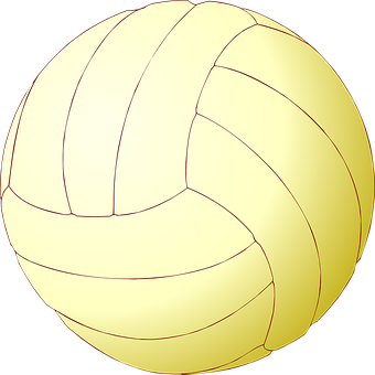 Yellow Volleyball Graphic