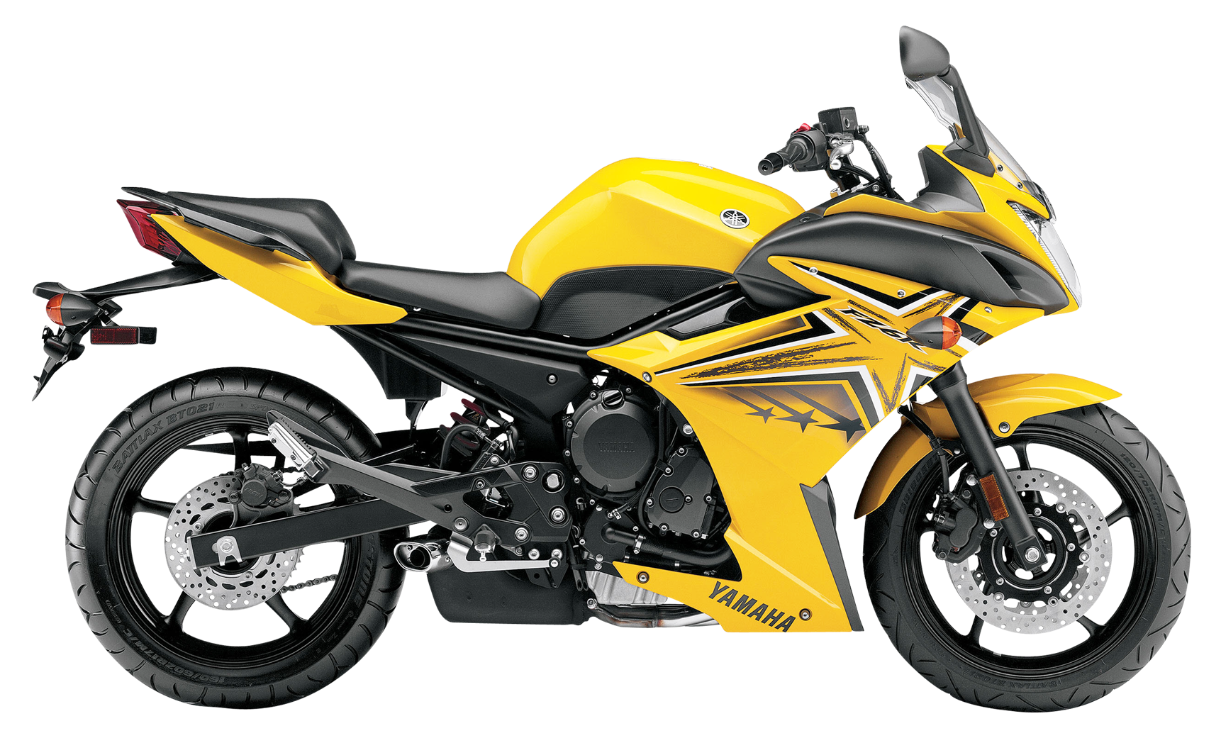 Yellow Yamaha Sportbike Profile