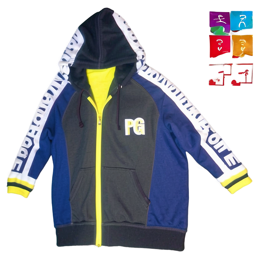 Yellow Zip Up Hoodie Png 06292024