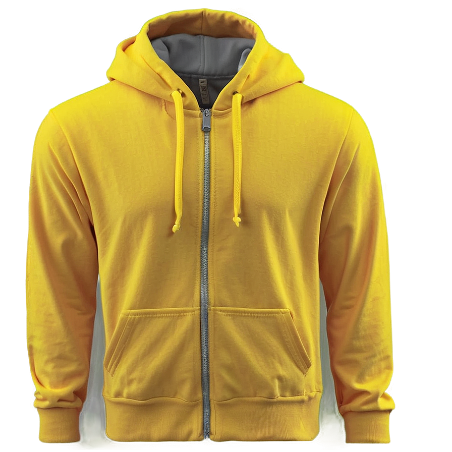 Yellow Zip Up Hoodie Png 66