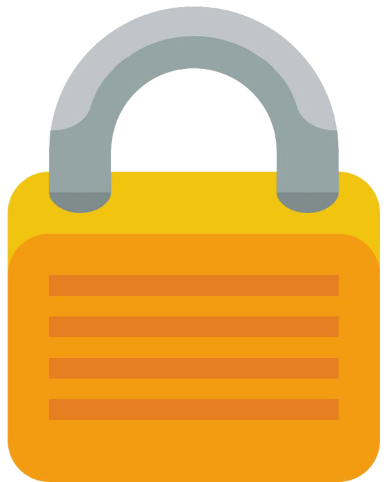 Yellowand Grey Padlock Icon