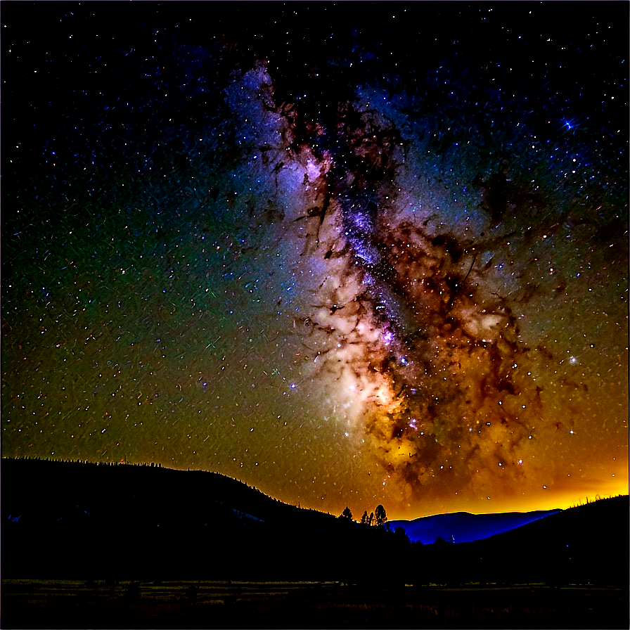 Yellowstone Starry Night Sky Png 06112024