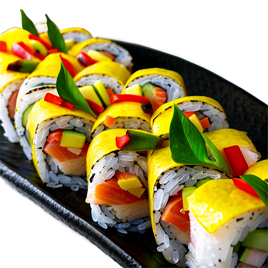 Yellowtail Sushi Roll Png 06282024