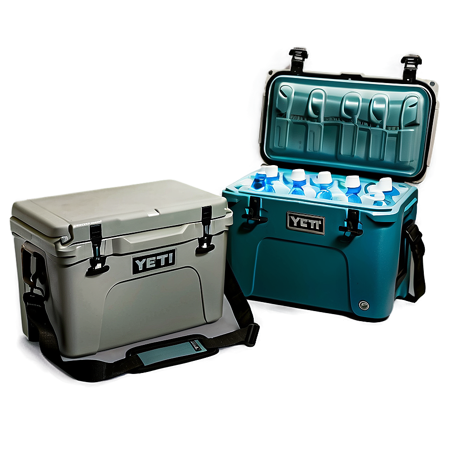 Yeti Cooler With Water Bottles Png 88