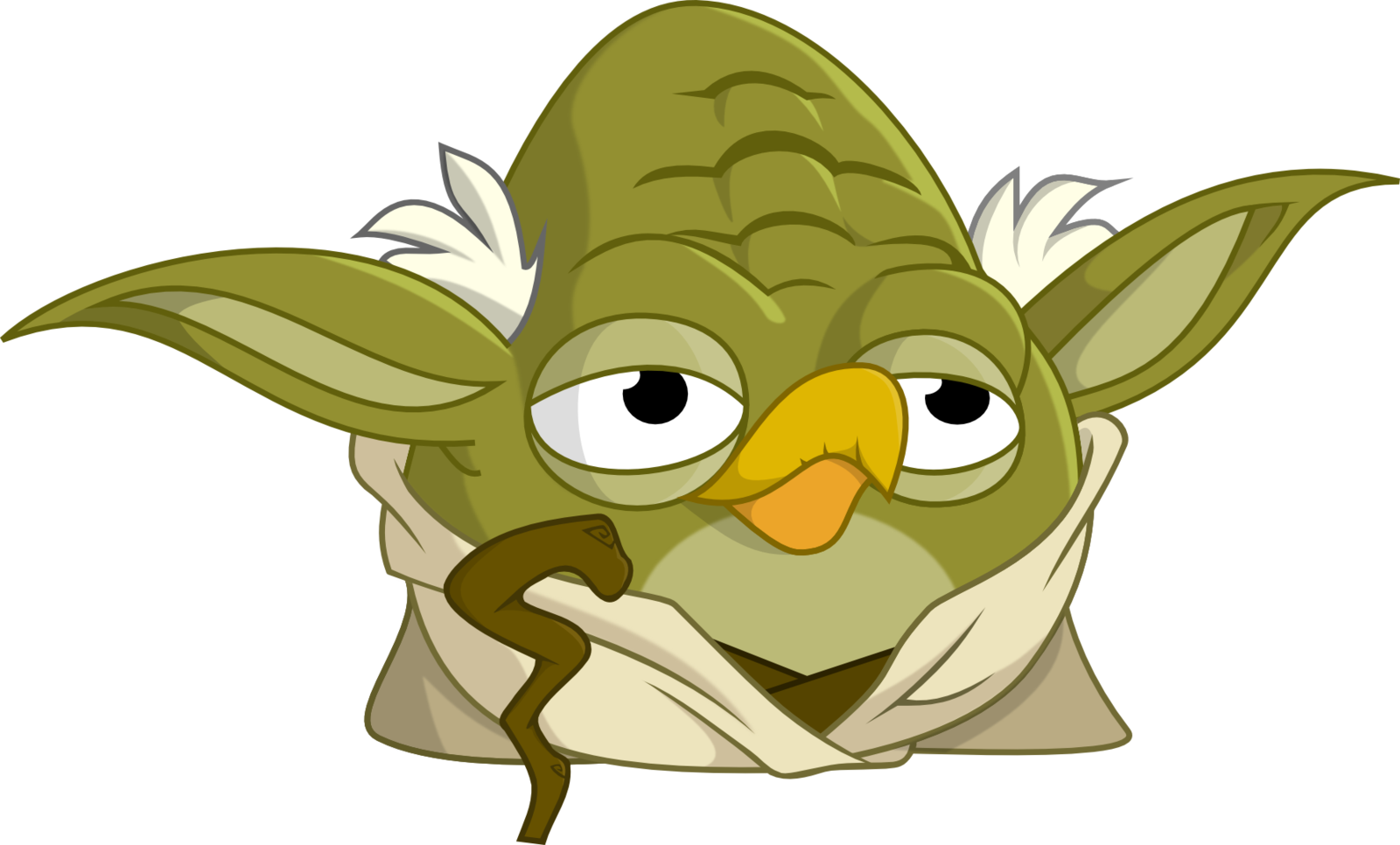 Yoda Cartoon Contemplative Pose