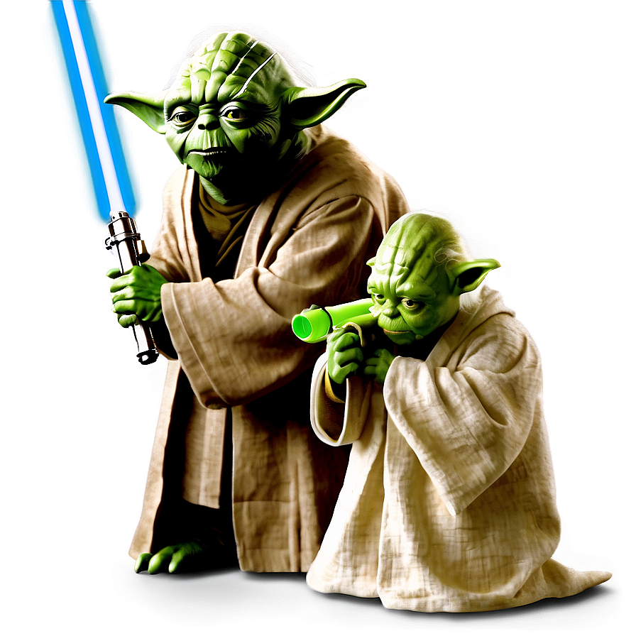 Yoda With Green Lightsaber Png Aqo20