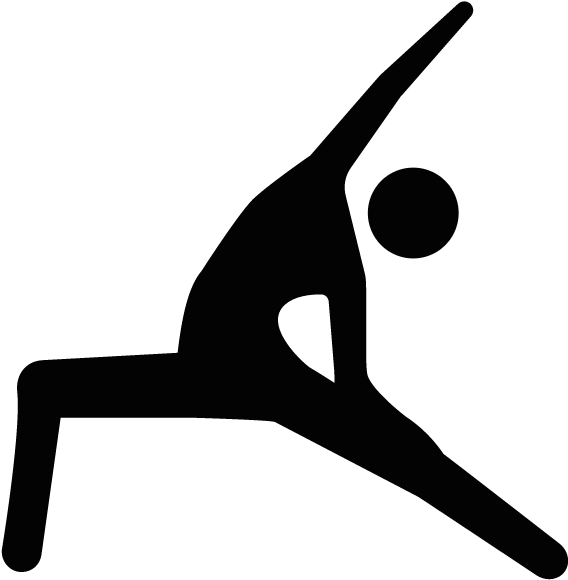 Yoga Pose Silhouette Extended Triangle