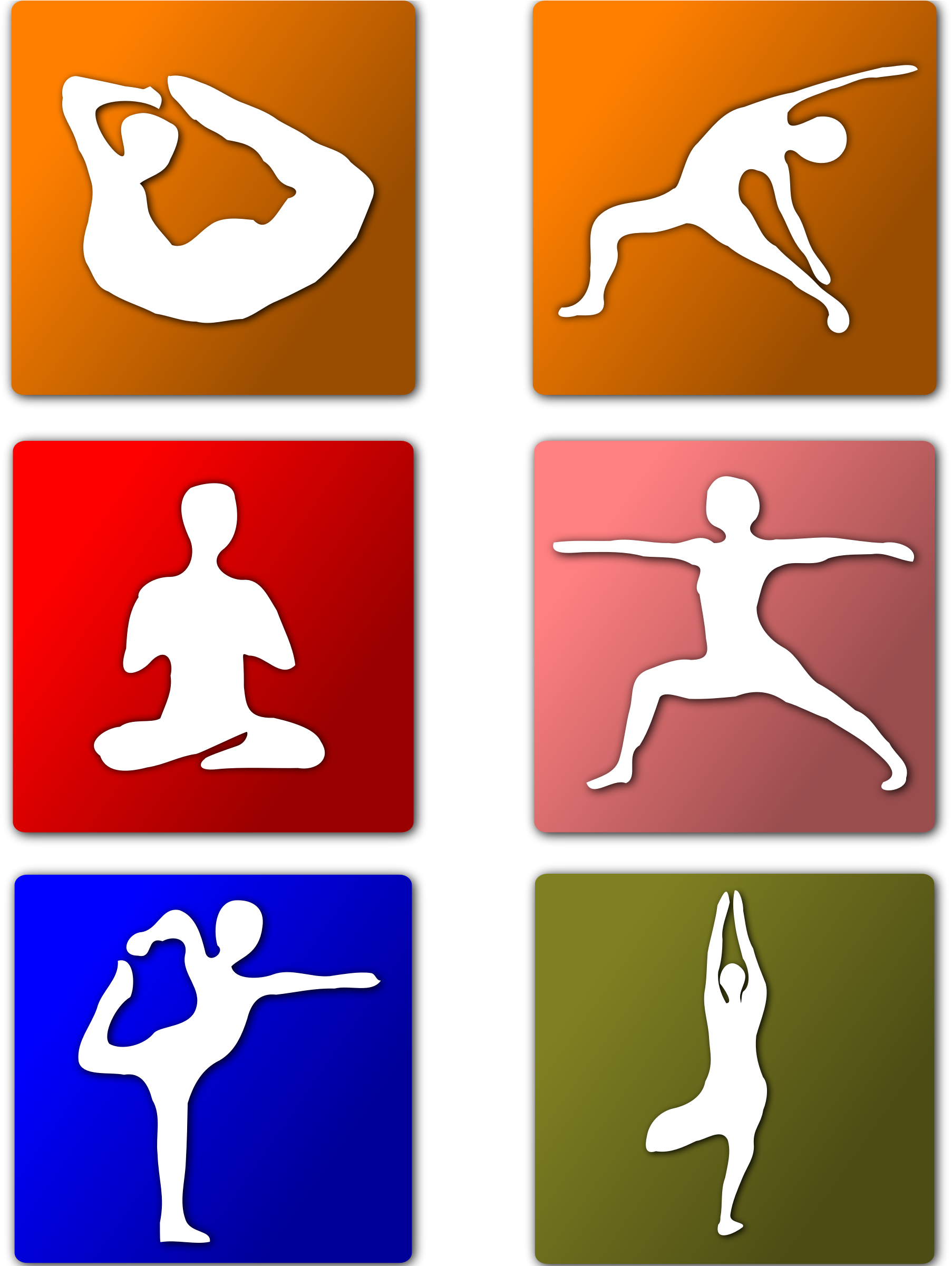 Yoga Poses Collage