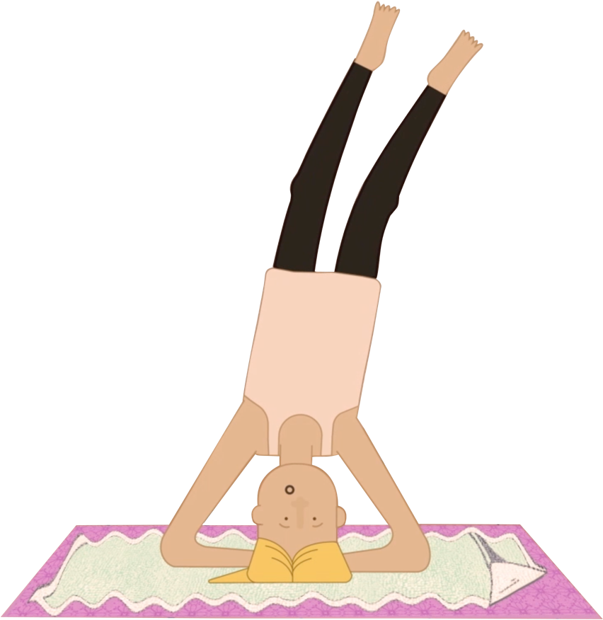 Yoga Shoulderstand Pose Illustration