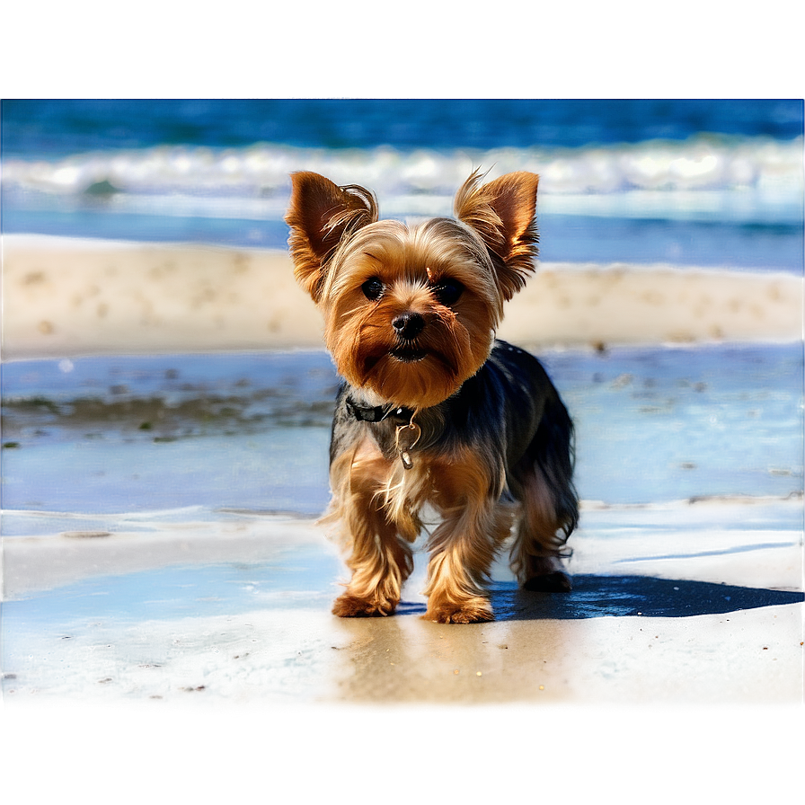 Yorkie At Beach Png Enf