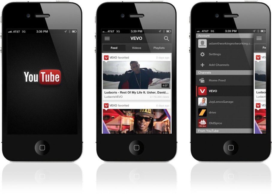 You Tube App Interfacei Phone