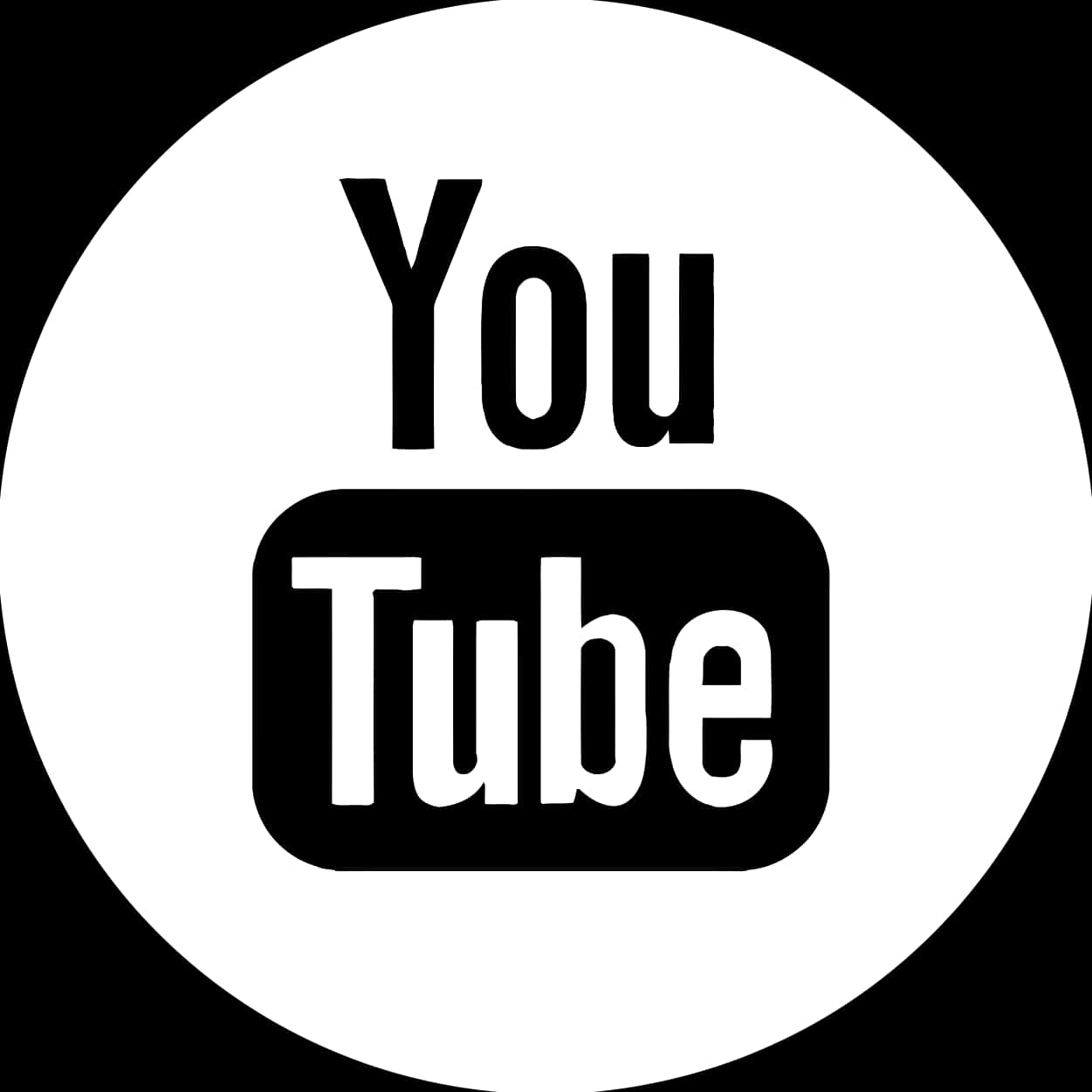 You Tube Blackand White Logo