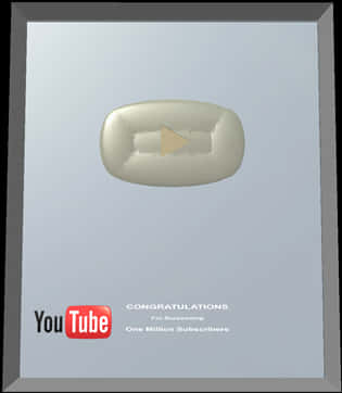 You Tube Gold Play Button Award